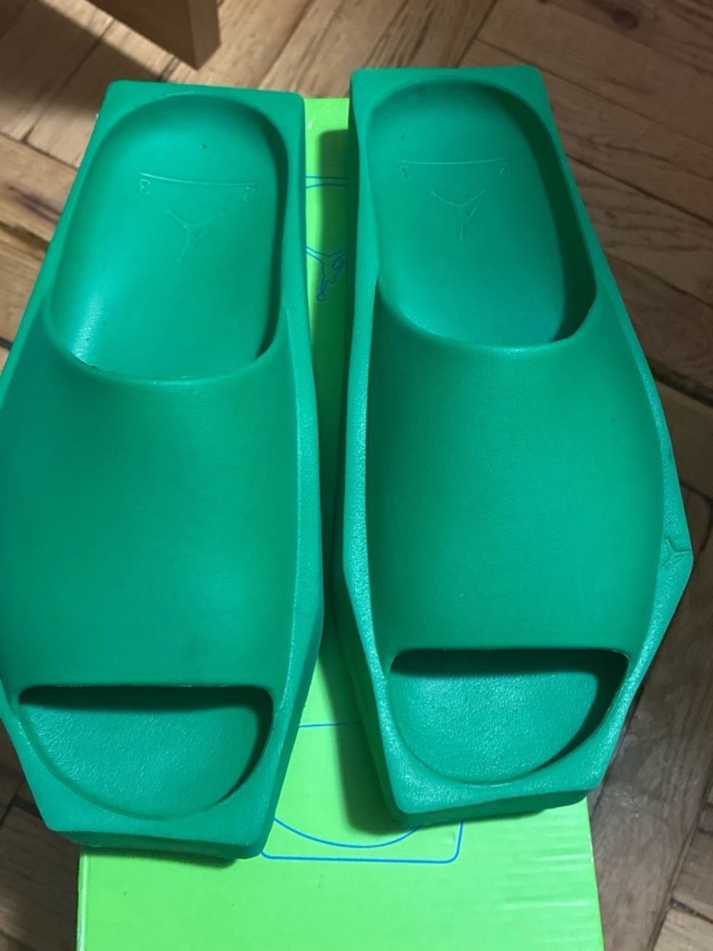 Jordan women’s Green Slide Sandals